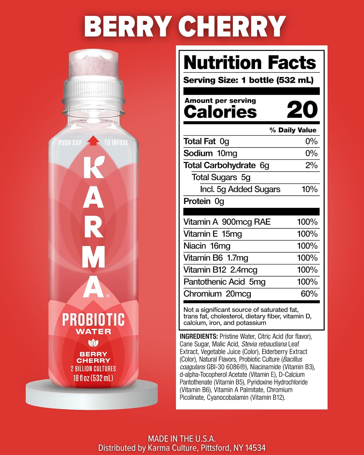 Karma Probiotic Water Berry Cherry