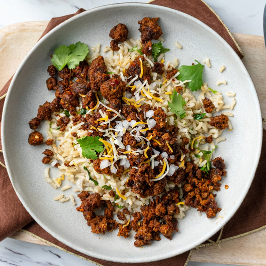Homemade Turkey Chorizo Over Cilantro Lime Brown Rice