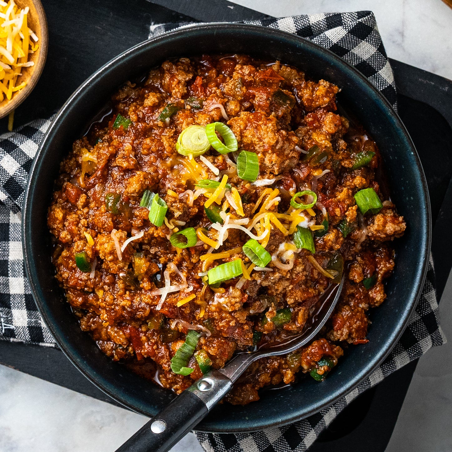 Texas Style Turkey Chili Bowl