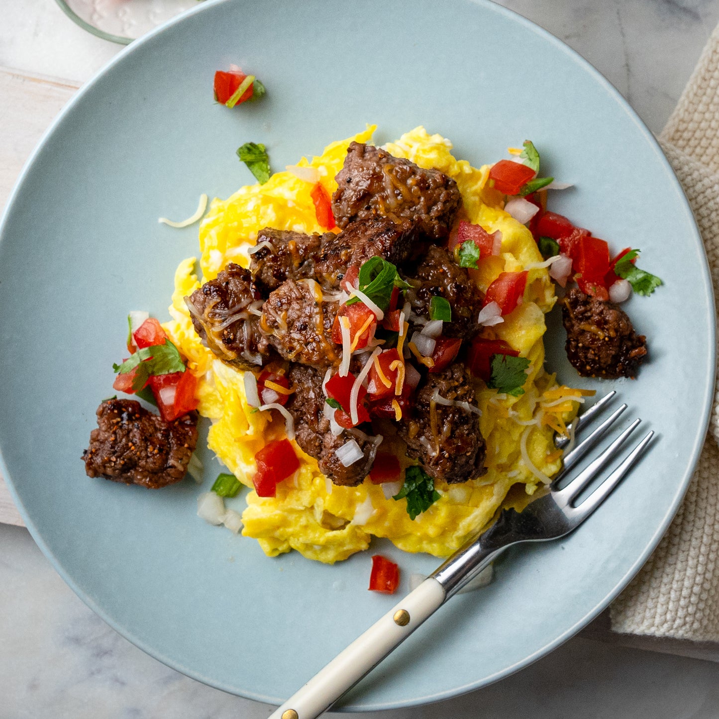 Beef Tenderloin Steak and Egg Scramble