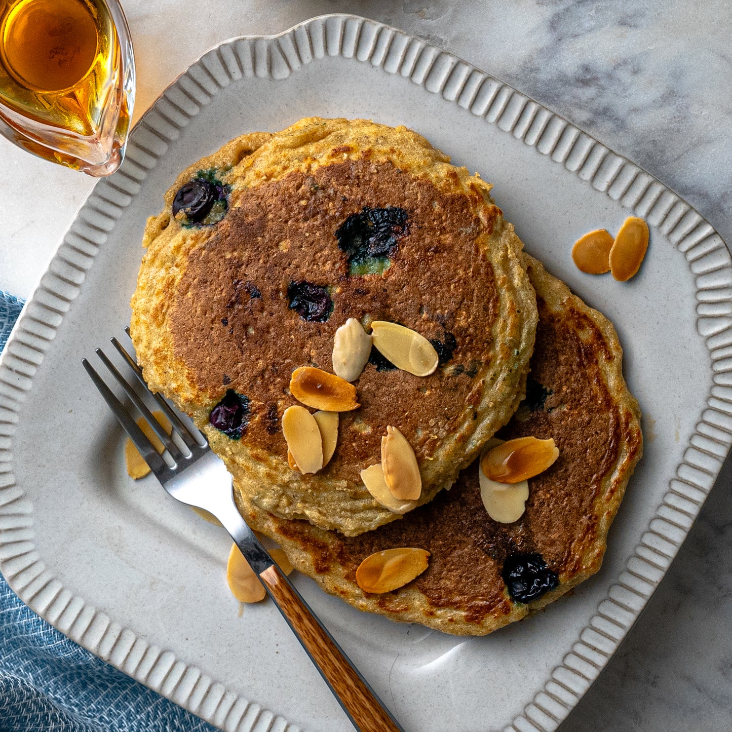 Blueberry Protein Pancakes