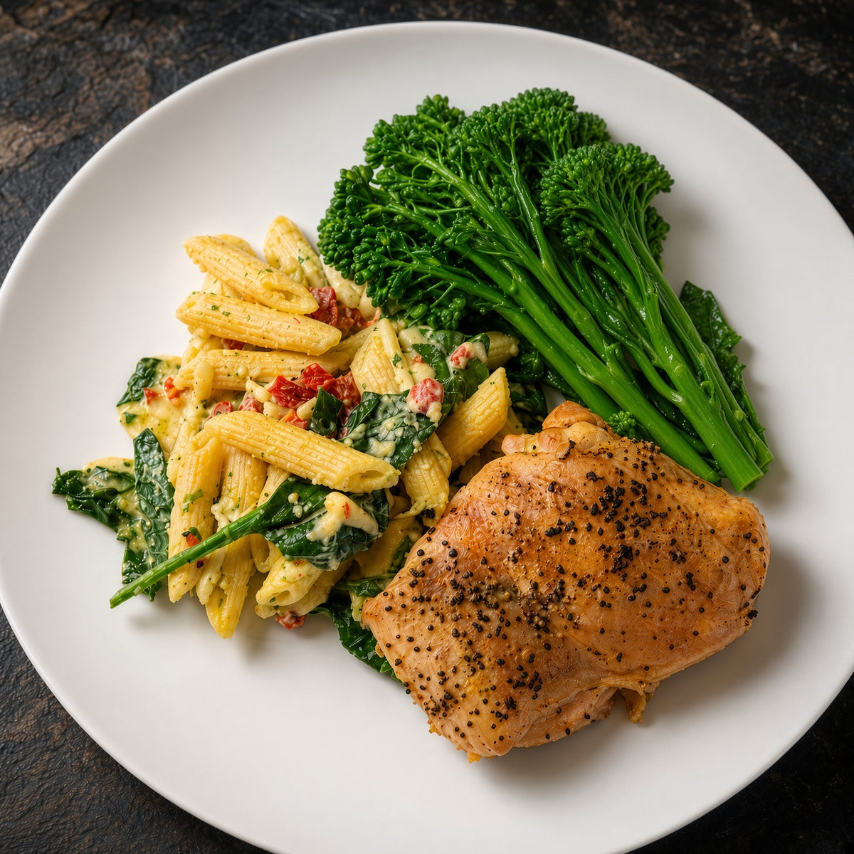 Chicken with Smoked Mozzarella Penne & Broccolini