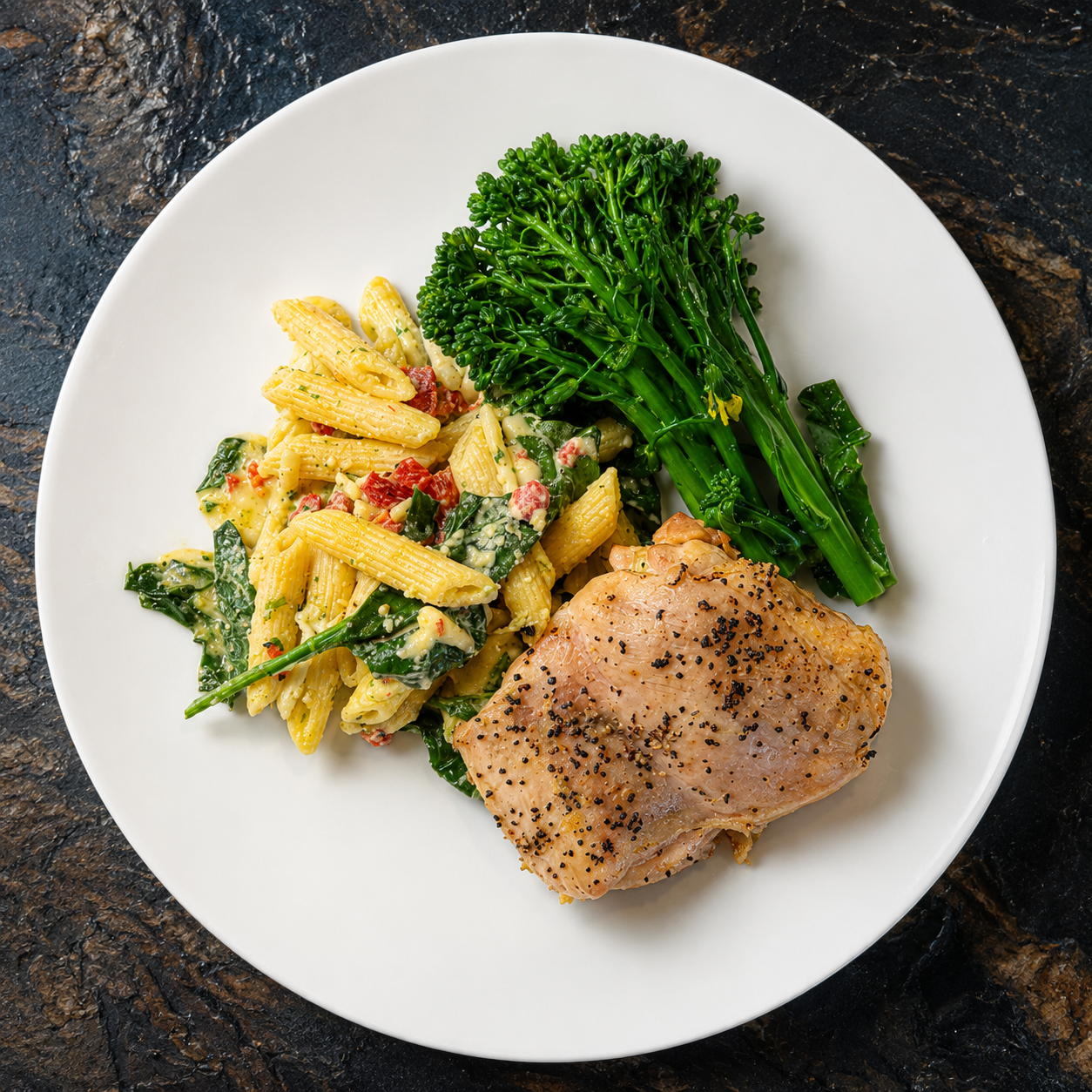 Chicken with Smoked Mozzarella Penne & Broccolini