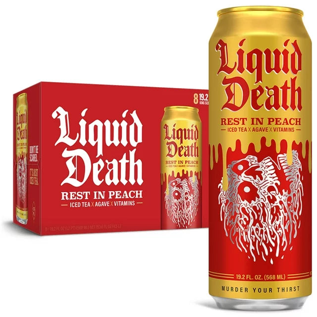 Liquid Death Rest In Peach
