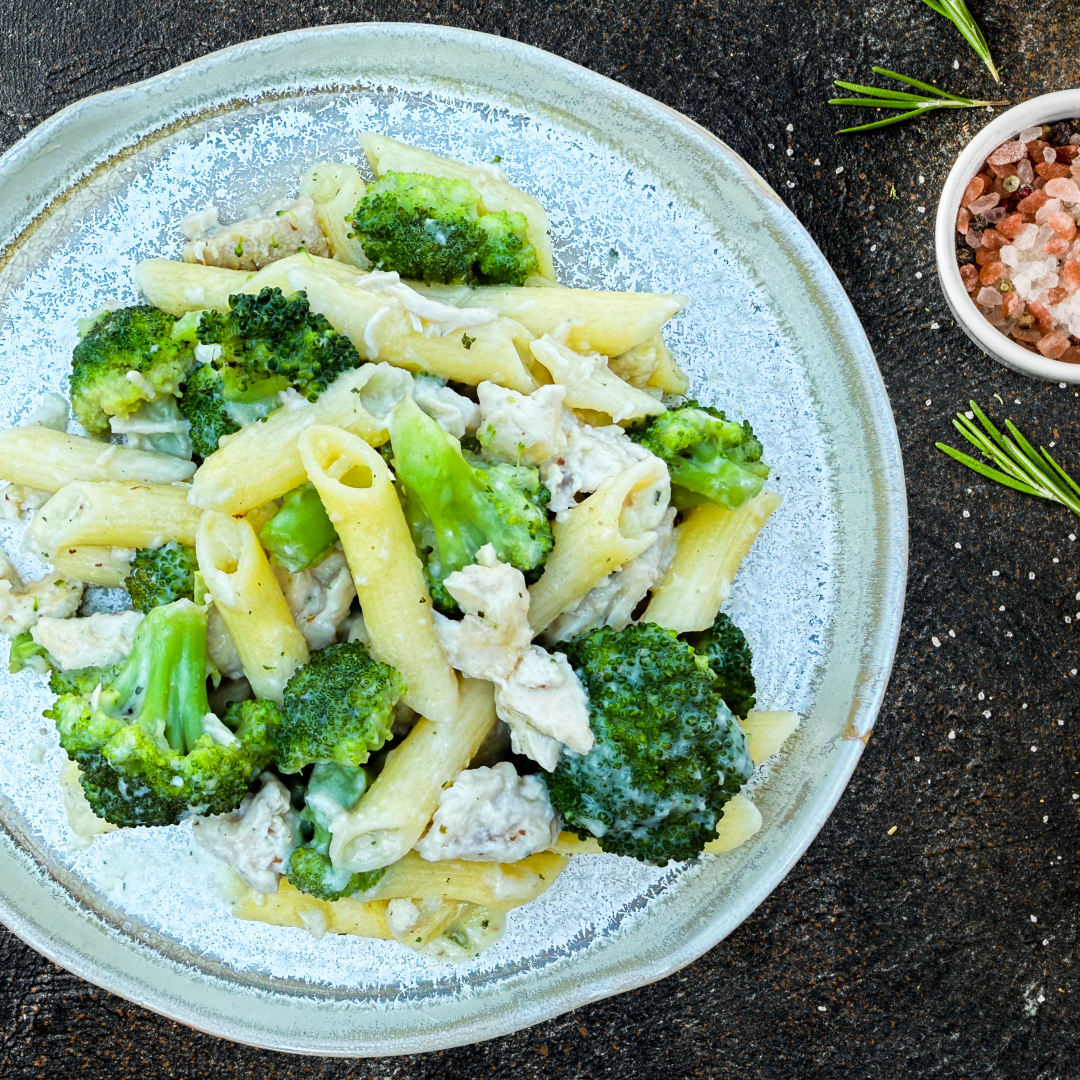 Basil Pesto Chicken Alfredo Penne